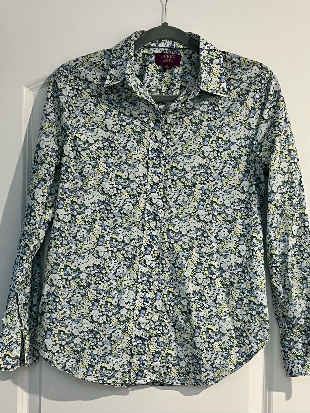 J. Crew X Liberty Women’s Button Front Popover Shirt Blouse Floral Preppy Sz 4